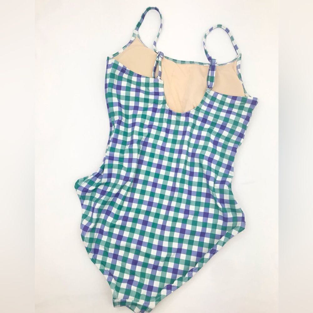 Amazon Essentials Bluegreen Gingham One Piece Bat… - image 5